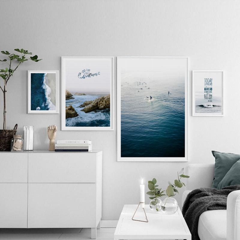

Modern Seascape Wall Art Posters And Prints Canvas Painting Wall Pictures For Living Room Decoration Picture On The