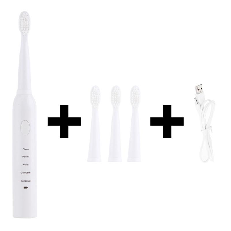 

Electric Toothbrush Rechargeable Toothbrush Sonic Automatic Soft Waterproof Usb Charging