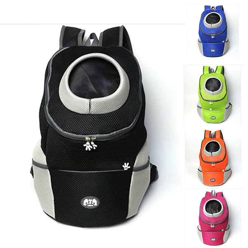 

Outdoor Pet Cat Dog Front Backpack Carrier Travel Bag Bleathable Mesh Pet Double Shoulder Backpack Carrying Shoulder Pack Puppy
