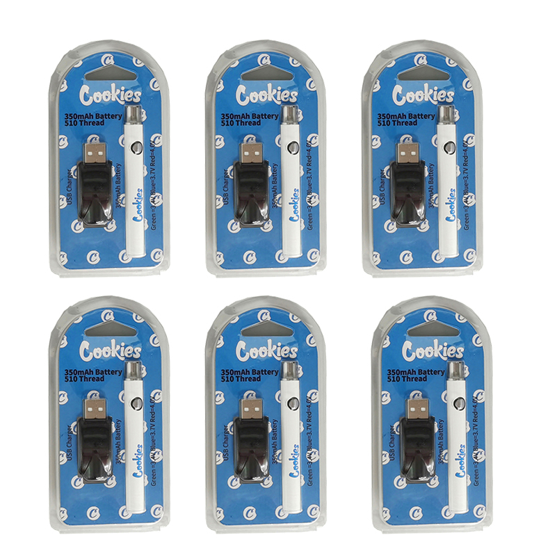 

Cookies Preheat Batteries Vape Pen Battery 510 Thread E-Cig 350mah Preheating Variable Voltage Battery Thick Oil Atomizer Electronic Cigaret