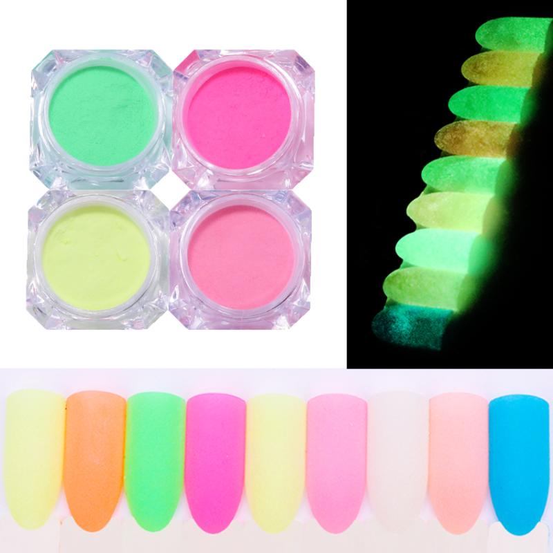 

5g/box Luminous Nail Glitter Powder DIY Manicure Nail Art Pigments Decorations Party Halloween Decoration Art