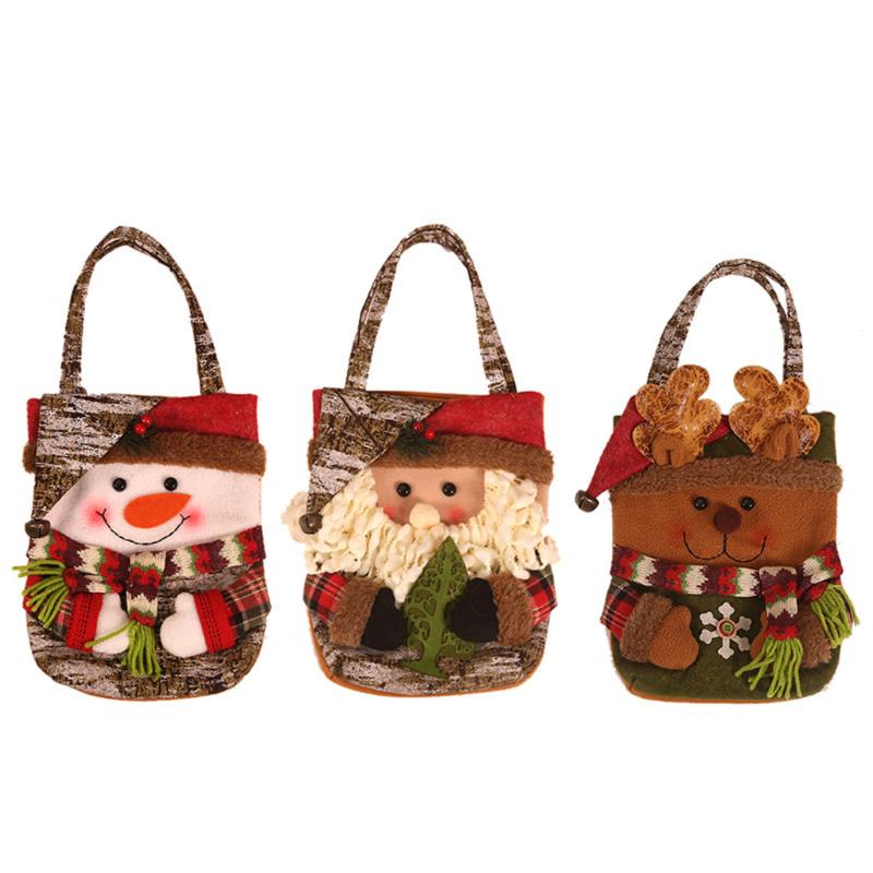 

Santa Claus Gift Bags Merry Christmas Candy Bags Snowman Decorative Gift 2021 Christmas Decoration New Year Festival Navidad