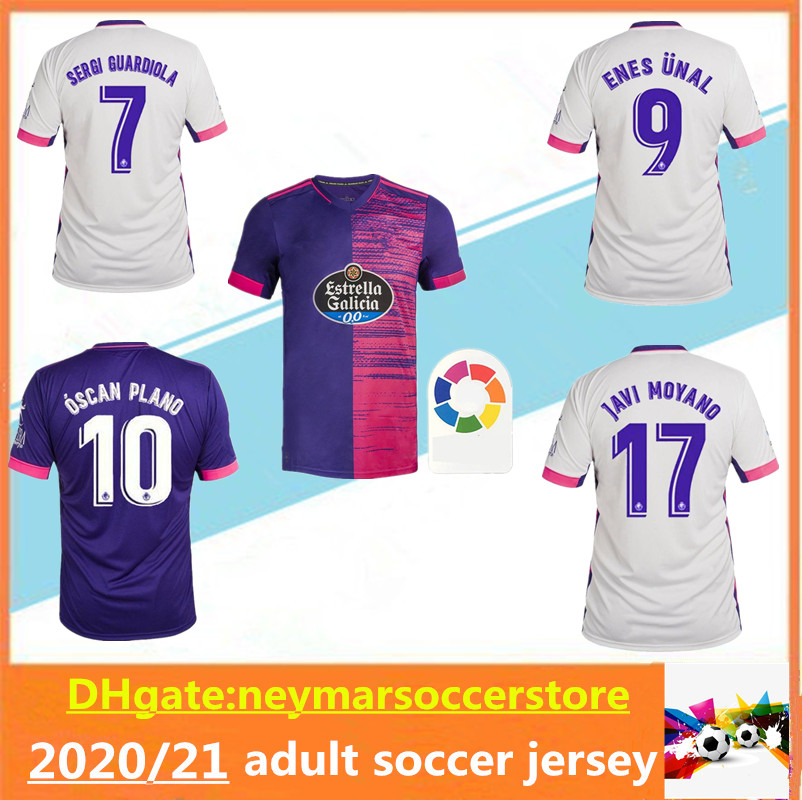 

2020 2021 Real Valladolid soccer jersey 20 21 FEDE S. R. Alcaraz oo Sergi Guardiola Óscar Plano camisetas de fútbol FOOTBALL SHIRT Uniform, Purple