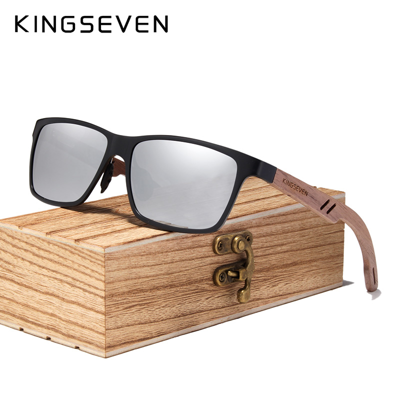 

KINGSEVEN 2020 Wood Men Sunglasses Polarized Wooden Sun Glasses for Women Mirror Lens Handmade Fashion UV400 Eyewear Accessories