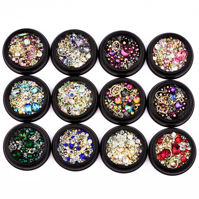 

3D DIY Nail Art Decorations Beauty Magical Crystal Rhinestone Jewelry Circle Nail Art Tools Diamond Decoration Kit