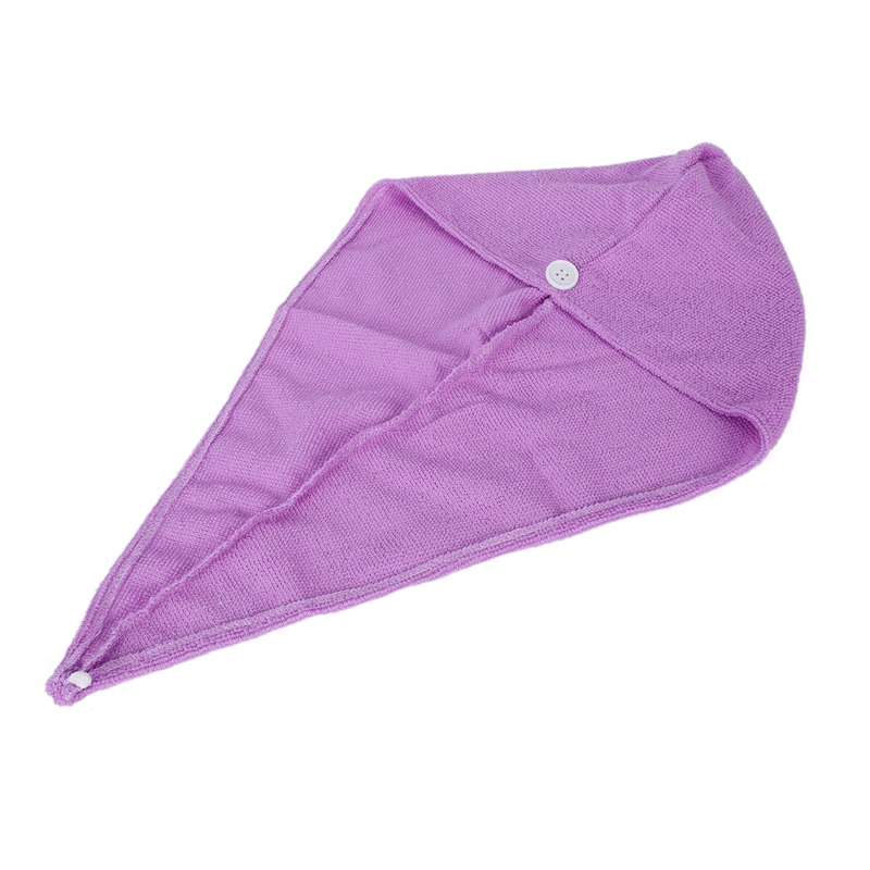 

Microfibre After Shower Hair Drying Wrap Towel Quick Dry Hair Hat Cap Turban Purple