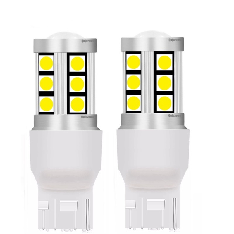 

2PCS 2020 New T20 7440 W21W WY21W 3030 Chips LED Car Backup Reserve Lamp Turn Signals Auto Tail Brake Bulb Daytime Running Light, As pic