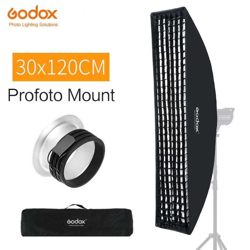 

Godox 30x120cm 12"x47" Honeycomb Grid Rectangular Profoto Mount Strip Softbox Studio Strobe Softbox Diffuser for Studio Strobe