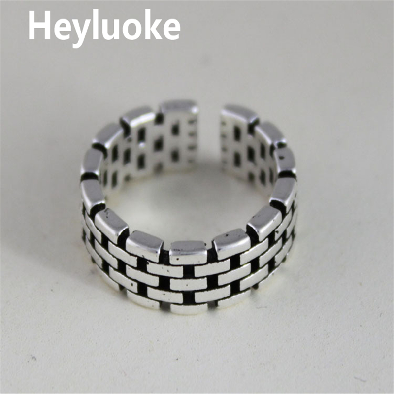 

2020 New Anillos Rings 100% Rings For Rampart Design Vintage Thai Jewelry Open Ring For Lover Best Gift