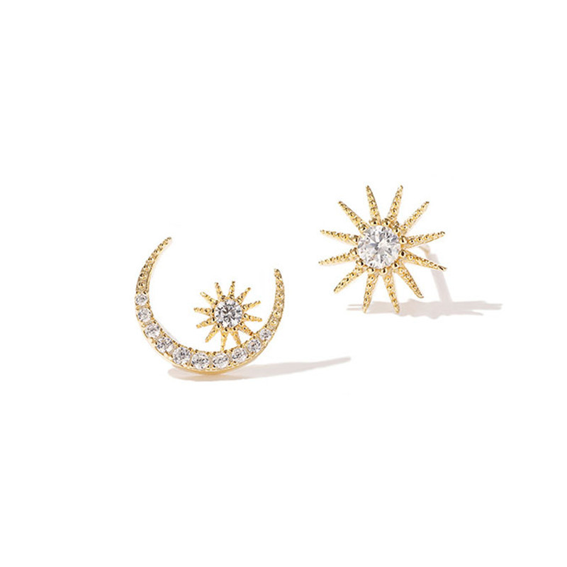 

Stud Ear Earring Women Charms Stud Earrings Design Ladies Wedding Fashion Girls Kpop Yellow Gold Color Retro Alloy Kolczyki