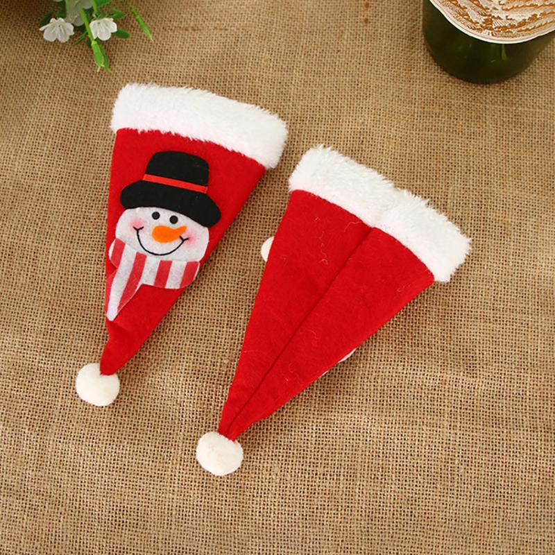 

Christmas Decorative Tableware Knife And Fork Set Christmas Santa Claus Socks Cutlery Set Xmas Hanging Socks #2