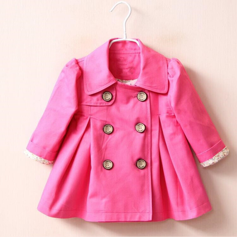 

spring Baby girls Jacket pink kids coat outerwear casual cotton Kids Clothes Children
