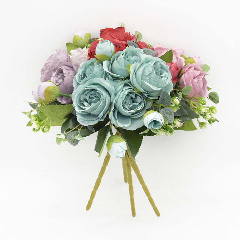 

Artificial peony 5 heads 4 buds Home decoration accessories Living room fake flower Diy Crafts Indoor furnishings Bonsai Wedding
