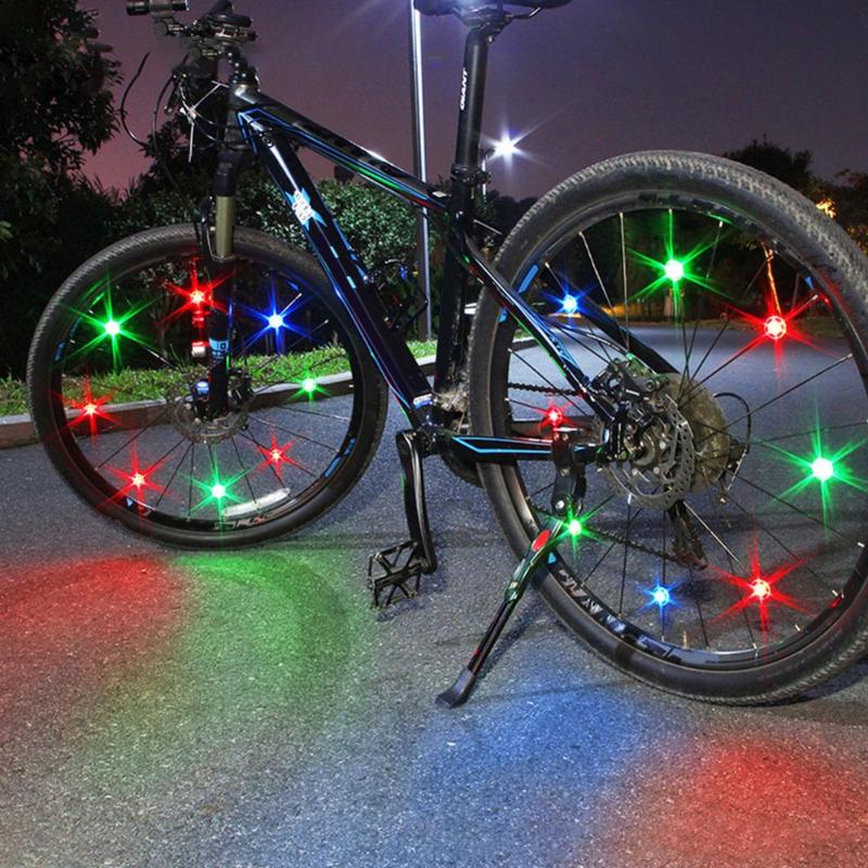 

Bicycle spoke light 3 colors waterproof mountain bike steel wire lamp led skating wheels decorative lights riding accessories