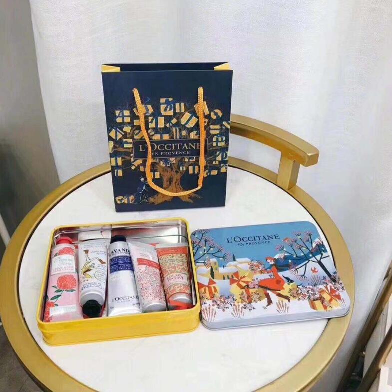 Christmas hand cream Iron box gift set assembly gift bag Spring Earth hand cream 30ml*5 moisturizing free shipping-image-582849200