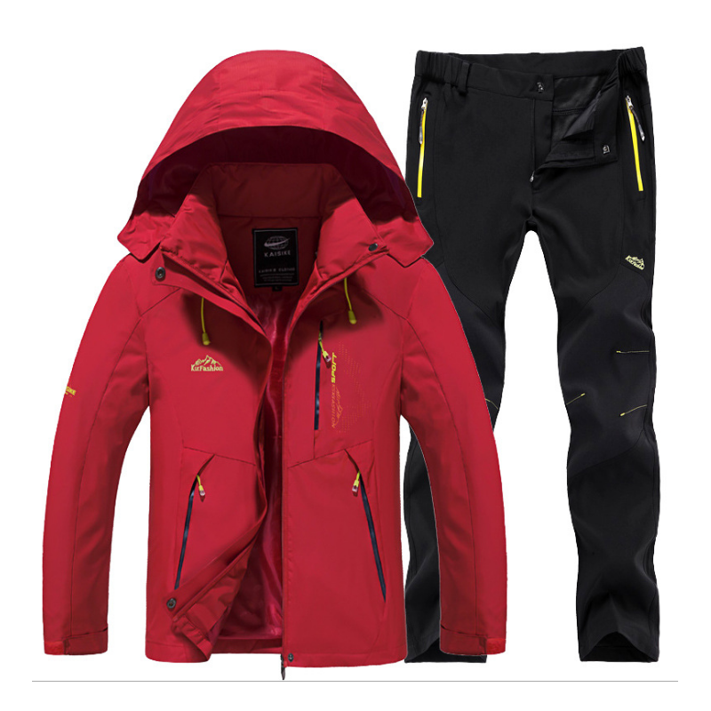 

2020 Men Summer Spring Autumn Hiking Fishing Camping Climbing Jackets Waterproof Breathable Hood -5XL Pants Trousers, Green