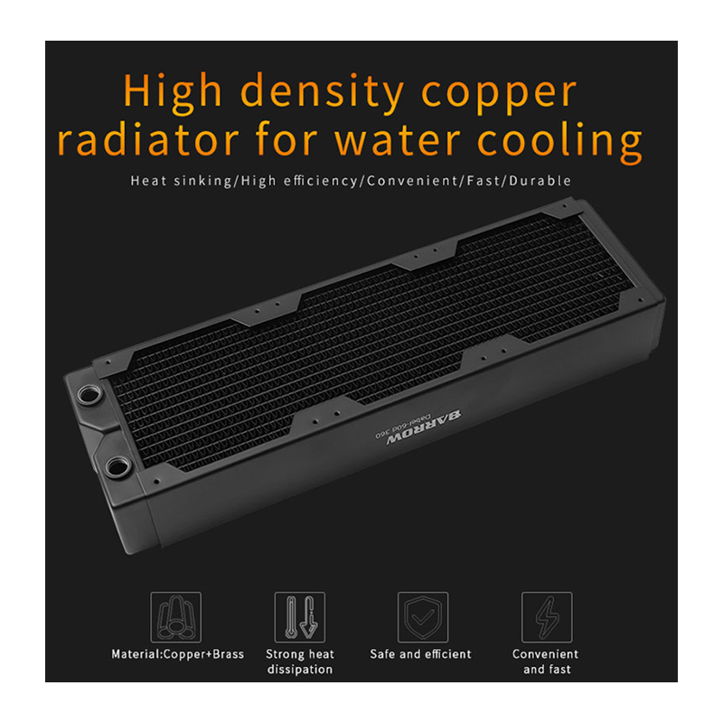 

Barrow Computer Radiator Support 120MM Fan Water Cooling Tool CPU Overclocking Cooler Dabel-60d 360 60MM Thickness Red Copper