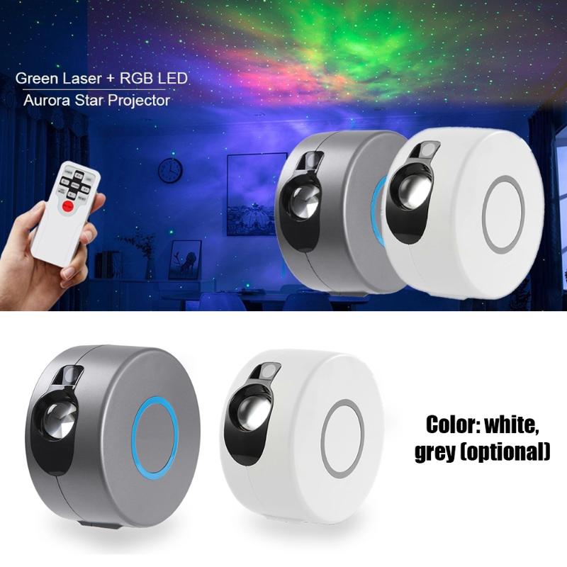 

Laser Galaxy Starry Sky Projector Rotating Water Waving Night Light Led Colorful Cloud Lamp Atmospher Bedroom Beside Lamp