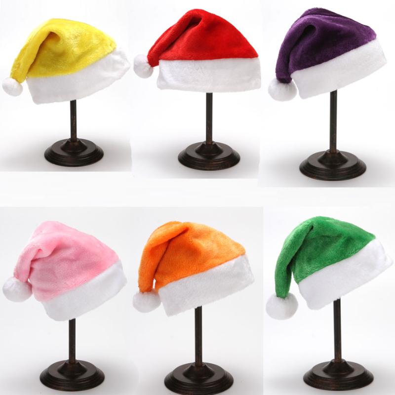 

Navidad New Year Thick Plush Christmas Hat Kids Adult Christmas Decorations For Home Santa Claus Gift Warm Winter