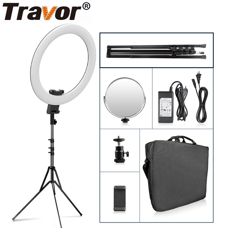 

Travor ring light 20inch ring lamp photography ringlight dimmble 60W with tripod for YouTube makeup Studio photography LED light