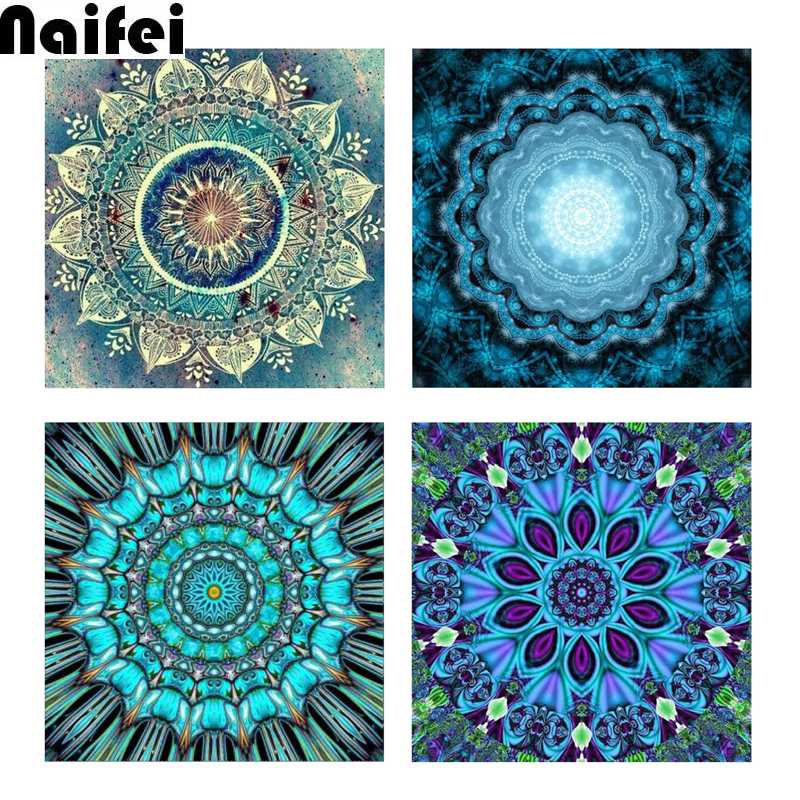 

5D DIY Diamond Painting Set Decorating Cabinet Table Stickers Full Drill Rhinestone Diamond Embroidery Paintings,Mandala Flower