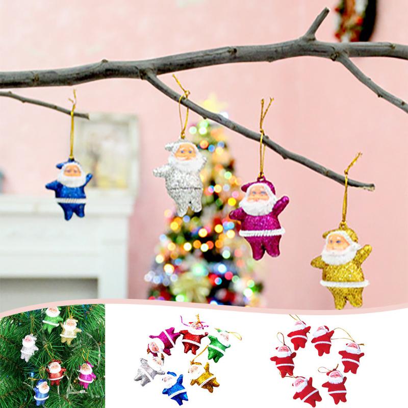 

2020 Happy New Year Christmas Ornaments DIY Xmas Gift Santa Claus Snowman Tree Pendant Doll Hang Decorations for Home 12PCS Q40