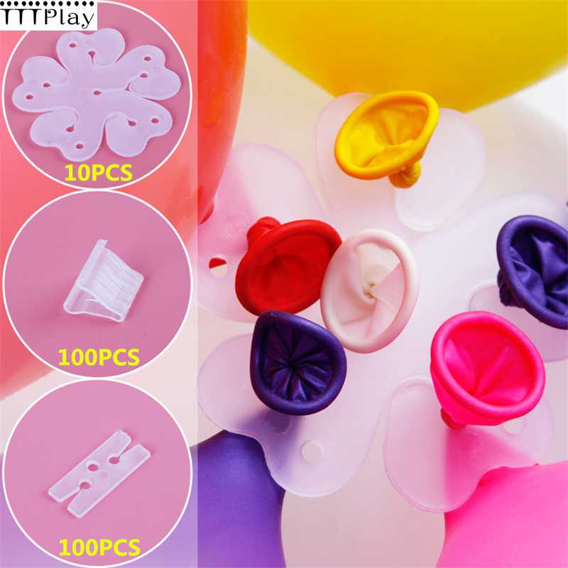 

Party Decoration 100pcs/lot Balloons Seal Clip "V" & "H" Shape That Combine 5 To Flower Birthday/Wedding Supplies