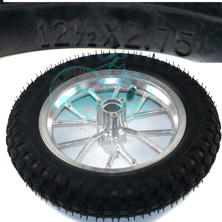 

12.5 - 2.75 Wheel with Rubber Tire for 49cc Mini Quad Dirt Bike Scooter ATV Buggy, Front Tire Assembly Replacement