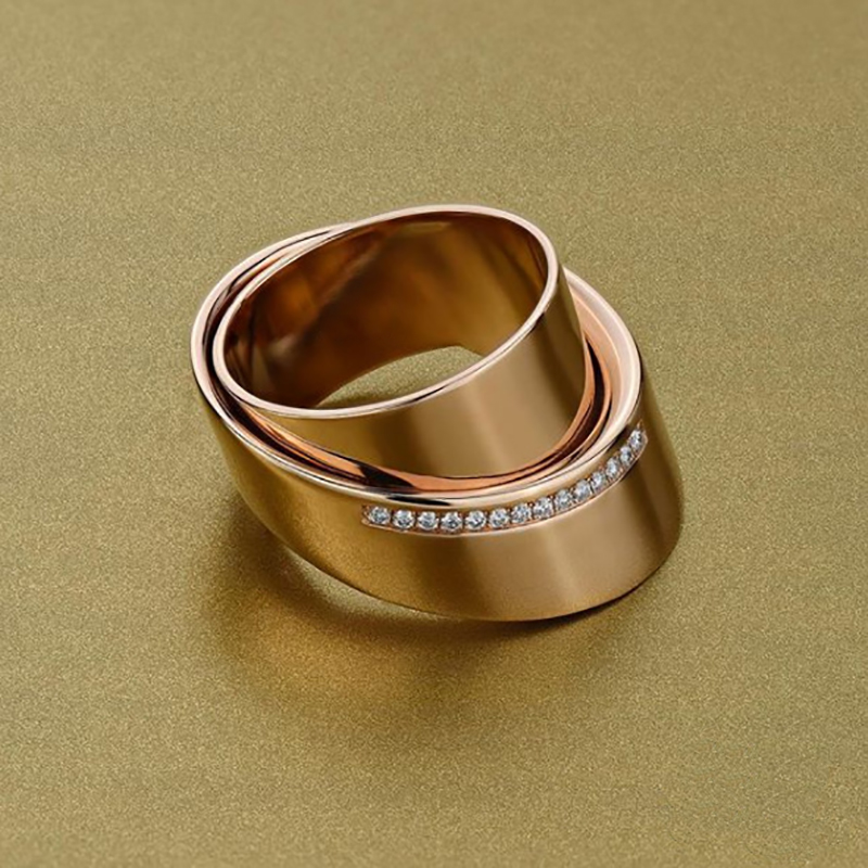 

Rings For Women Western Style Micro Inlay Zircon Rose Gold Color Finger Ring Engagement Gift Fashion Jewelry KBR138