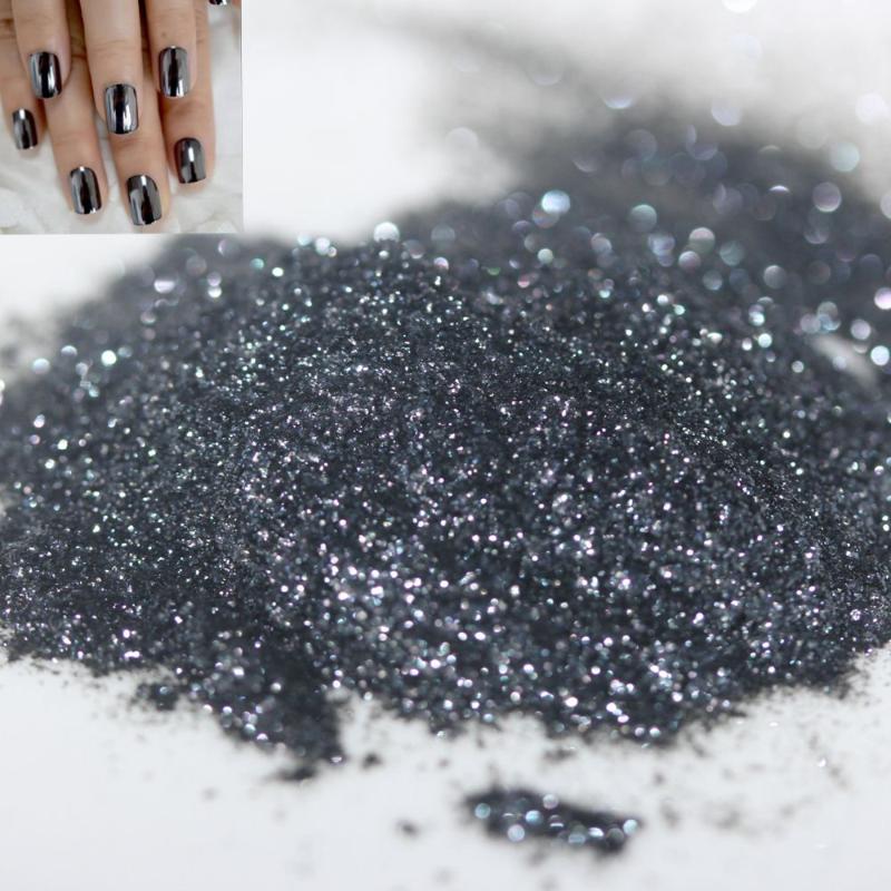 

Nail Art Chrome Black Mirror Powder Shiny Ultra Thin Dazzling Pigment Dust Nail Glitter Metal Decor Wholesale