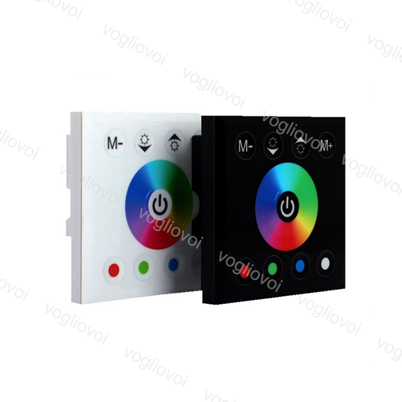 

RGBW Controllers DC12V-24V 86 Wall Mounted Touch Panel Full Color Controller 4A * 4CH For 5050 3528 3014 RGB RGBW Strip Light DHL