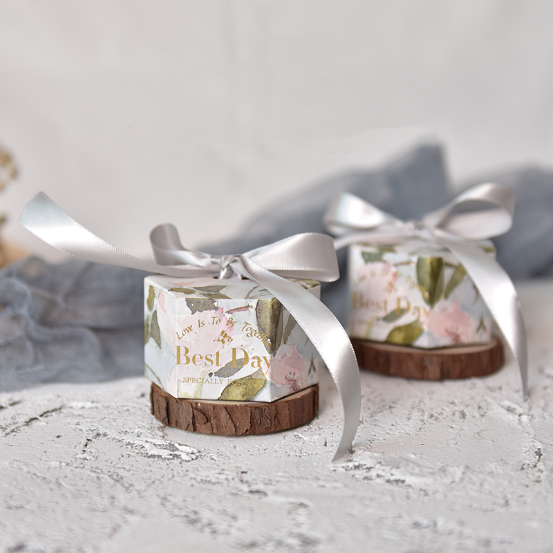 

20pcs wedding candy box, paper box with ribbion Event Party Supplies/Birthday Favours Gift Boxes free shipping