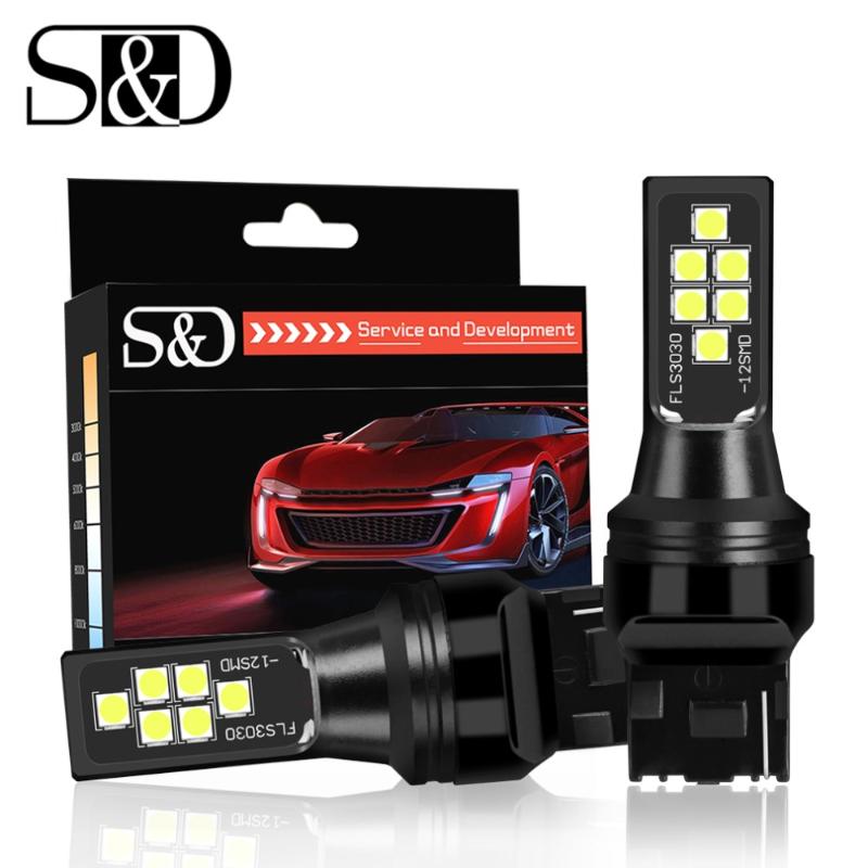 

2pcs 7440 7443 SRCK T20 LED W21W W21/5W WY21W LED Bulbs Car Reverse Brake Tail Lights White Red Amber Auto Lamp 12V 24V, As pic