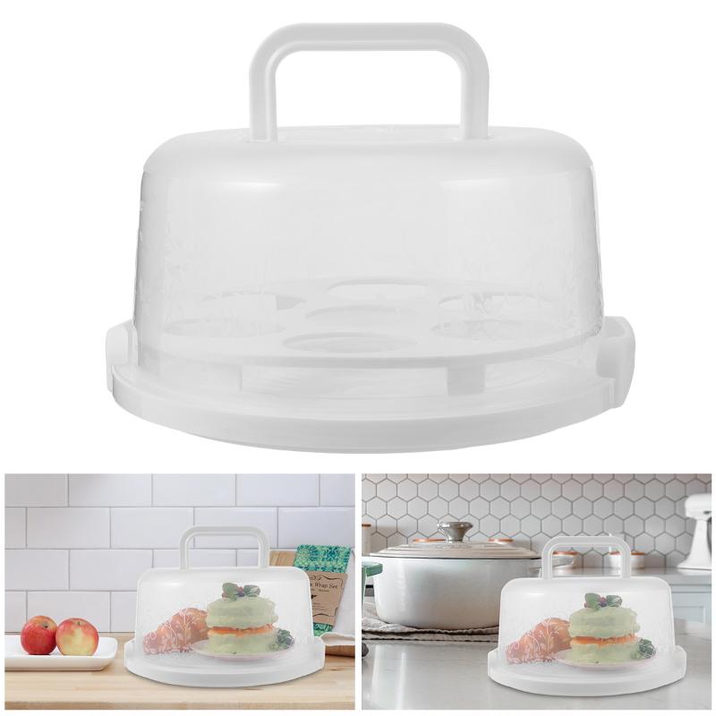 

Portable Cake Box Transparent Cake Boxes And Packaging Box Plaastic Handheld Storage Case Fresh Keeping Container With Lid