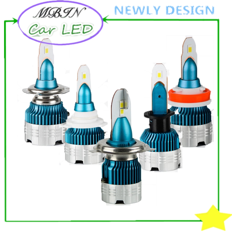 

Smart size MBIN Mi2 H1 H3 H7 H8 H11 9005 9006 880 881 H4 9004 9007 H13 led headlight kit 6000LM 60W 6000k front fog bulb
