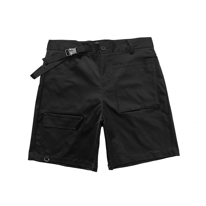 

20SS Multi-pocket Shorts Men Women Buckle Waist Casual Shorts Hiphop Casual Men's Cotton Summer, Black