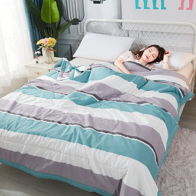 

Comforters & Sets Summer Wash Quilt Polyester Air-conditioning Comforter Soft Breathable Cool Blanket Thin Print Bedspread Home Textile For, 04