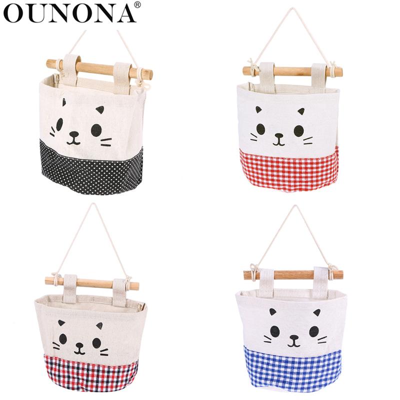 

OUNONA Wall Door Closet Hanging Storage Bag Organizer Wall Mount/Over The Door Magazine Storage Pockets, As pic
