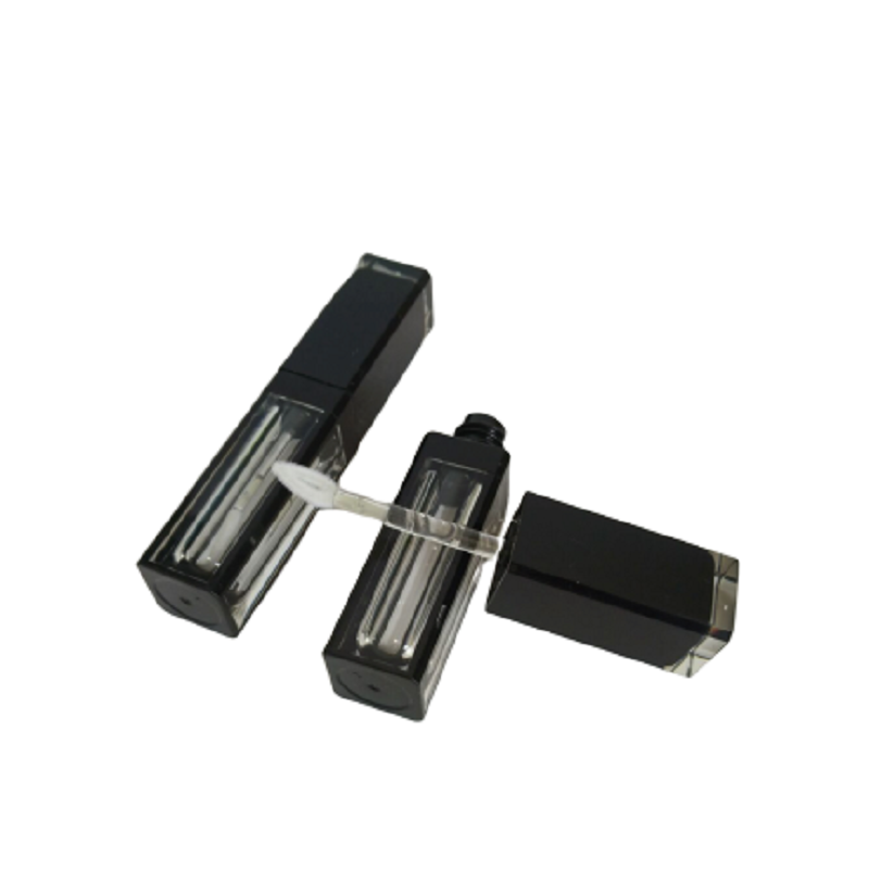 

4ml Square Clear Lip Gloss Tube ABS Lip Gloss Refillable Bottle Black Lid Empty Plastic Lipgloss Container 10/30/50pcs