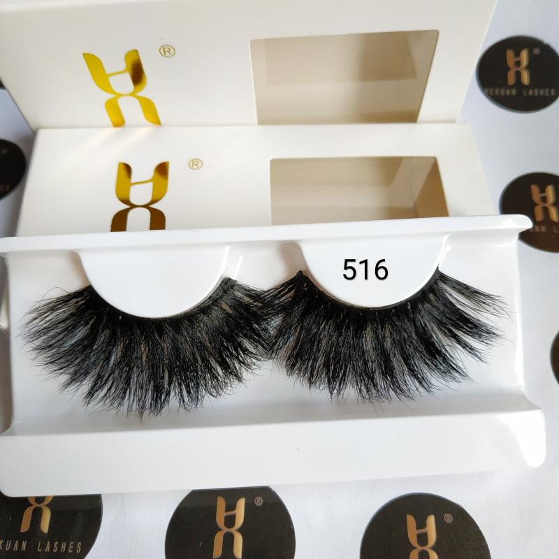 

HEXUAN 5dminklashes long length 25mm false eyelashes for makeup all real mink long fur natural wispies lashes