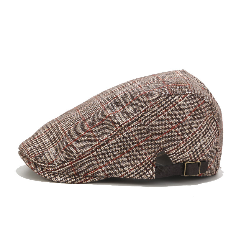 

Unisex Autumn Winter Newsboy Caps Men Plaid Women Warm Tweed Octagonal Hat For Male Detective Hats Retro Flat Caps chapeau, Dark grey