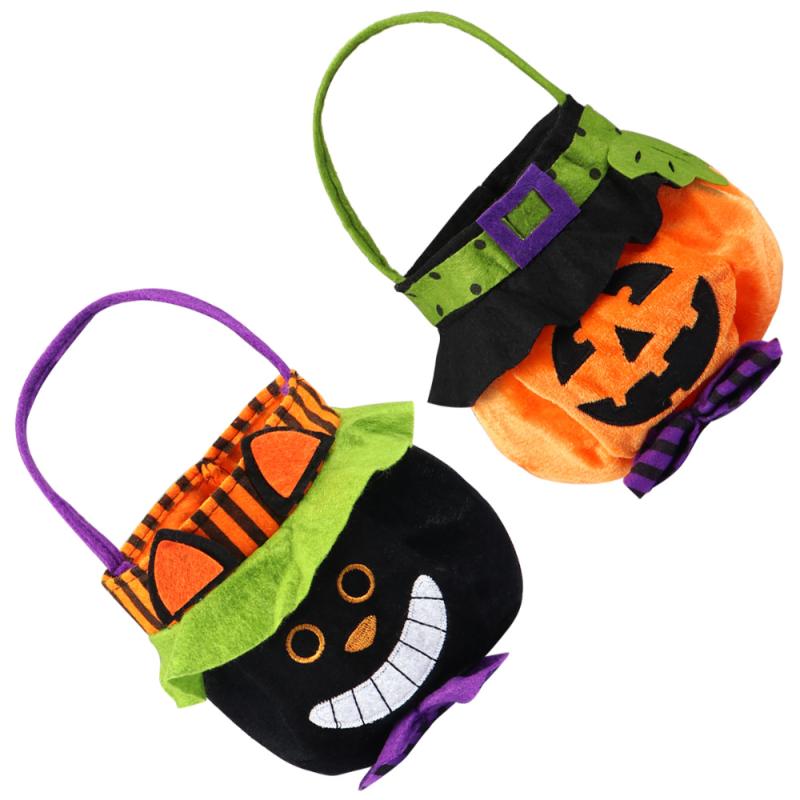 

2Pcs Tote Bag Durable Creative Portable Adorable Candy Bag Gift Storage Children Treat for Halloween Party