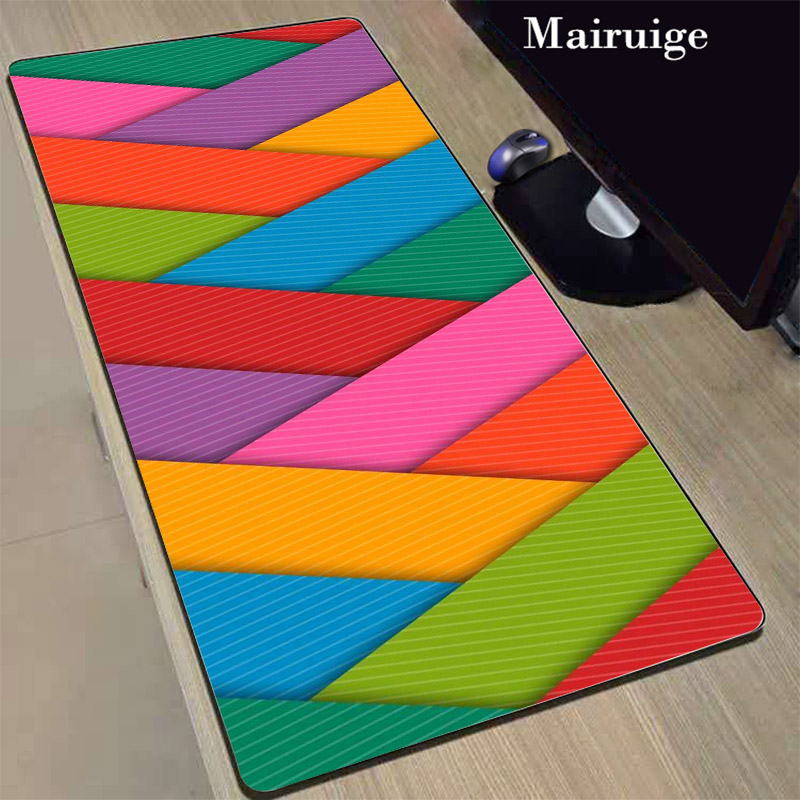 

Mairuige Colorful Texture Large L Xxl 900x400mm Gaming Computer Mousepad Gamer Anti-slip Natural Rubber Anime Mouse Pad Desk Mat