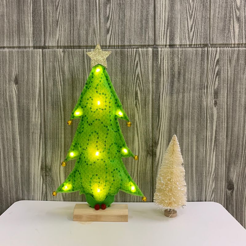 

Mini Christmas Tree with LED Lights Ornaments Festival Desktop Table Home Decor