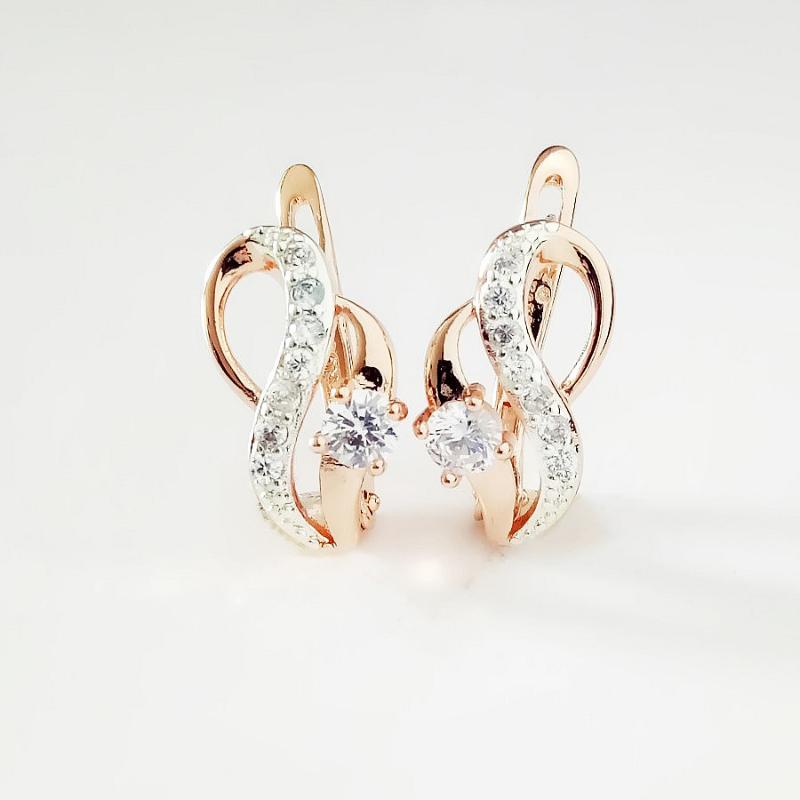 

585 Gold Earring Women Earring Jewelry Luxury Gold Classic Style Cubic Zircon Fashion Korea Earrings