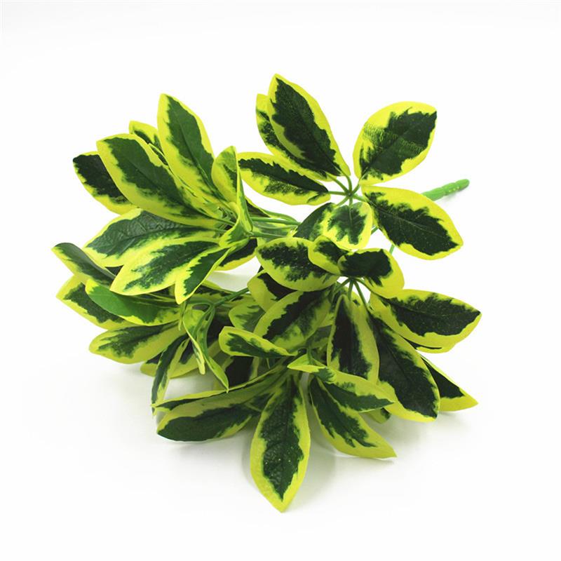 

1pc Lifelike Artificial Leaf Branch Realistic 9-Branch Artificial Schefflera Plant Faux Leaf Simulation Plants Home Decor