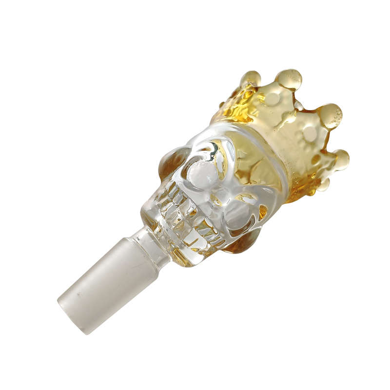 

Colorful Crown 14mm smoke glass bowl 18mm Male Joint Dry Herb Holder Blue Green Yellow Tool smoking accessories