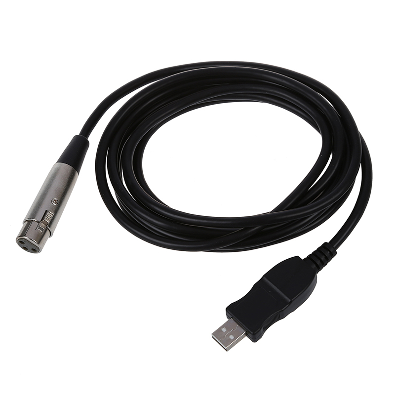 

USB Male to 3 Pin XLR Female Microphone MIC o Link Cable