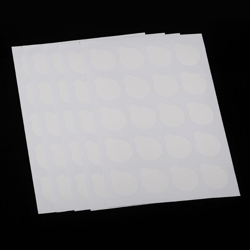 

100pcs Disposable Eyelash Glue Holder Pallet Eyelash Extension Paper Sticker Pads Stand On Patches Glue Holder Pallet