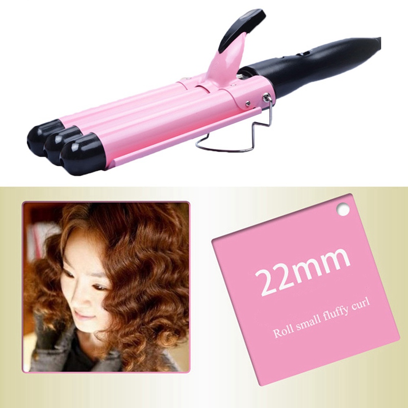 

High Quality Professional 110-220V Hair Curling Iron Ceramic Triple Barrel Hair Curler Waver Styling Tools Styler